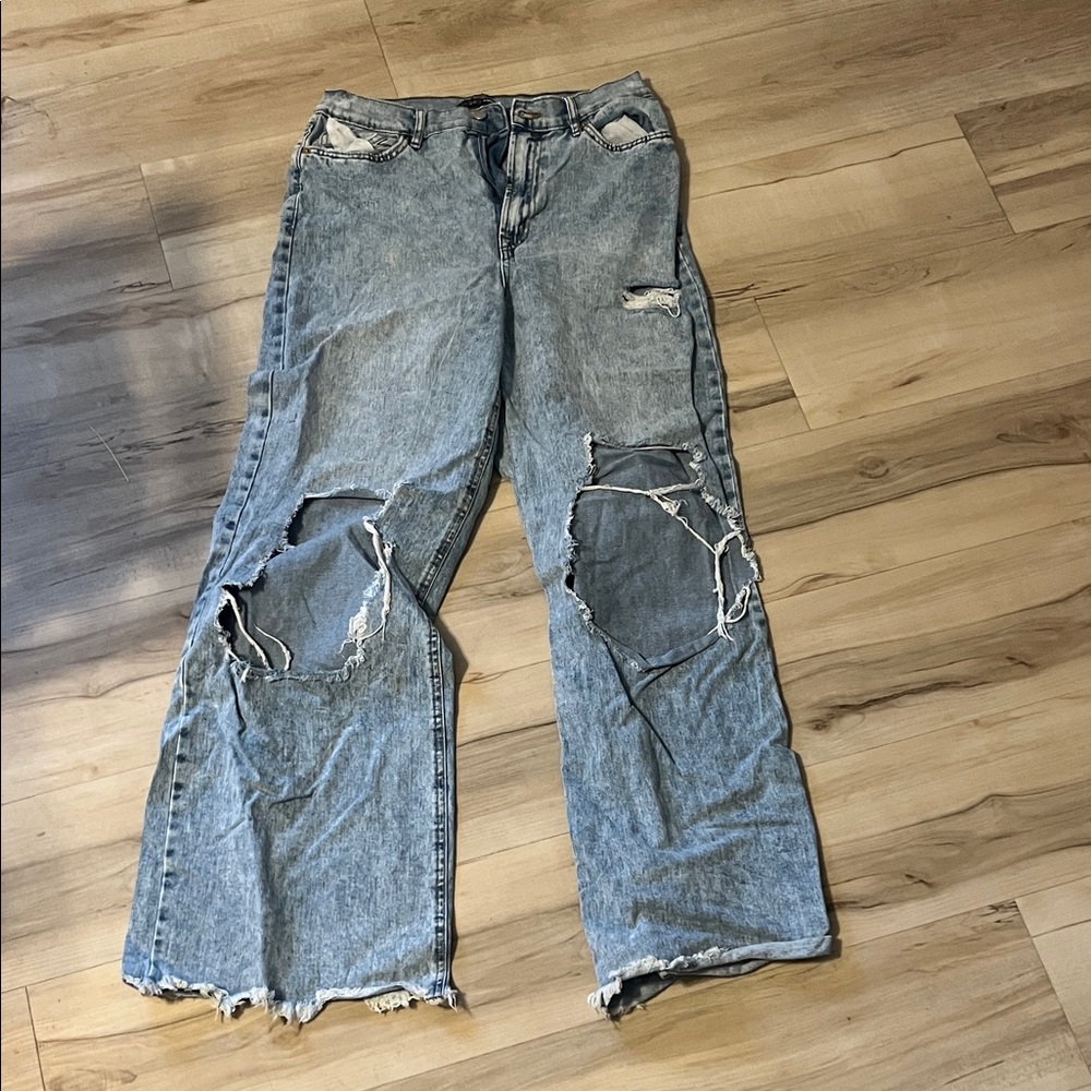 Fashion Nova Light Blue Denim Jeans